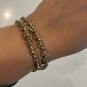 Juicy Couture khaki Wrap Around Bracelet with rhinestone inset